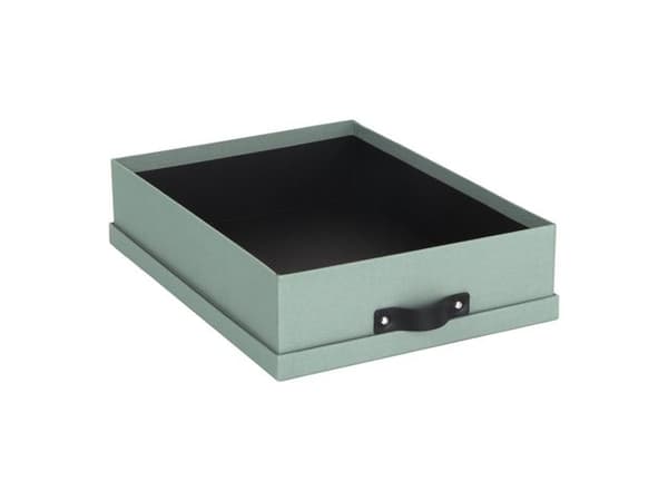 Förvaringsbox m.lock kartong A4 Mint