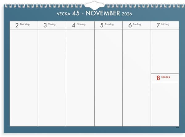 Väggkalender Veckoplan 26/27