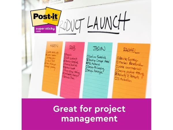 Notes POST-IT linjerat 102x152mm gul 6st