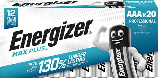 Batteri ENERGIZER Max Plus AAA 20/fp