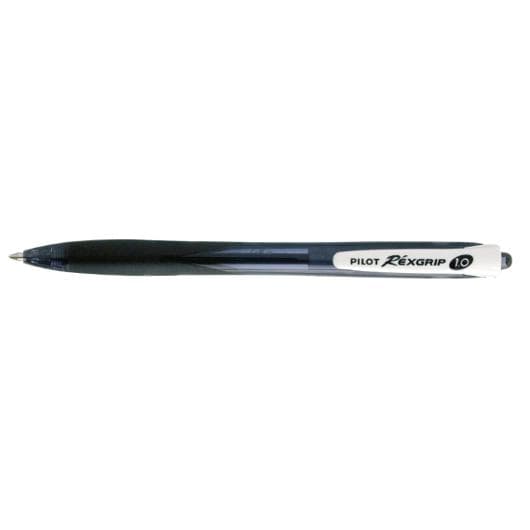 Kulpenna PILOT RexGrip medium 1,0 svart 10st