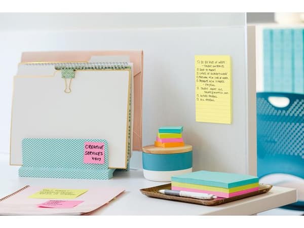 Notes POST-IT linjerat 102x152mm gul 6st