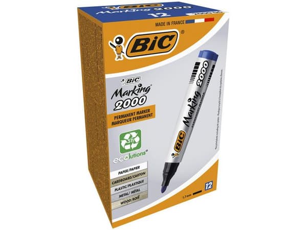 Märkpenna BIC Eco 2000 blå 12st