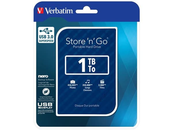 HDD Ext. VERBATIM 2.5' 3.0 1TB Blå