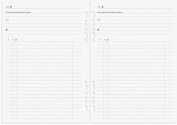 Business Systemkalender 2027 skinn brun