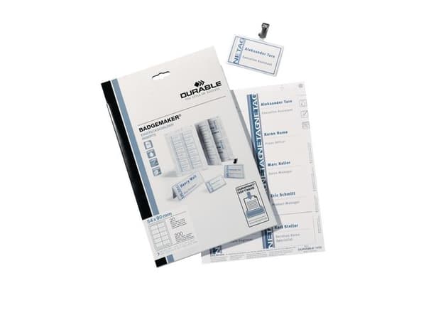 Etiketter DURABLE namnskylt 90x60 20/fp
