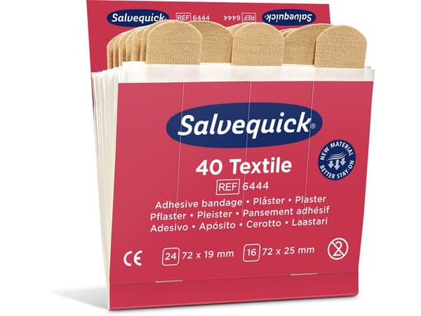 Plåster SALVEQUICK refill textil 40/fp 6st