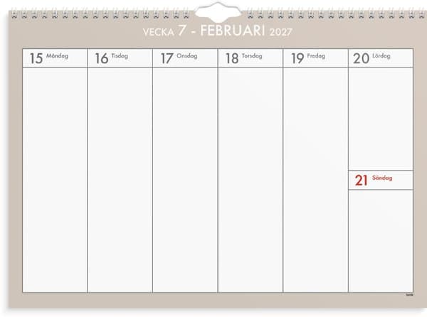 Väggkalender Veckoplan 26/27