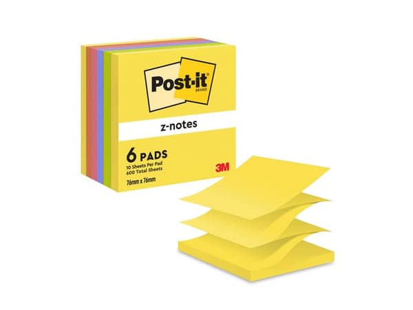 Notes POST-IT Z-block 76x76mm rainbow 6st