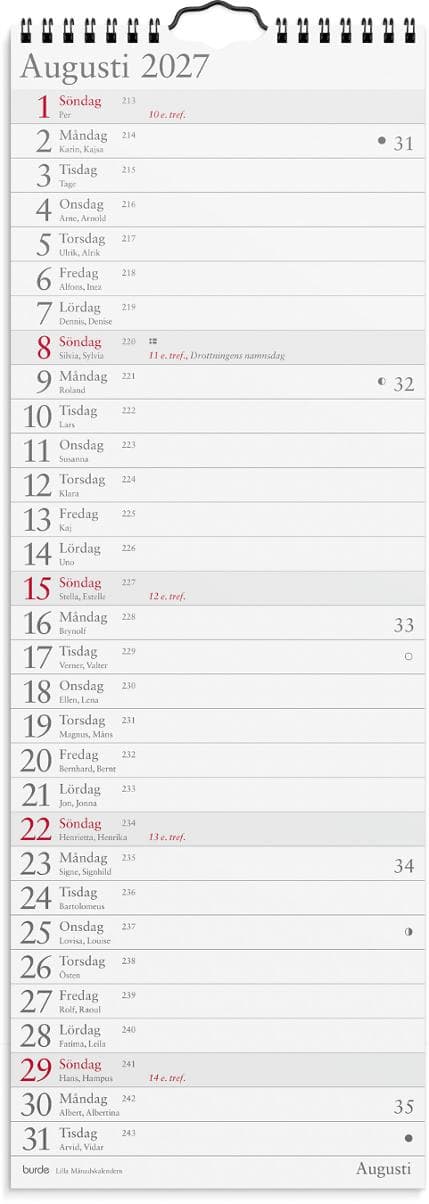 Väggkalender Lilla Månadskalendern 2027