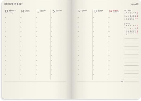 Kalender Agency Forma Deluxe 2027 brun