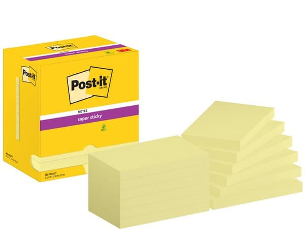 Notes POST-IT SS 76x127mm gul 12st