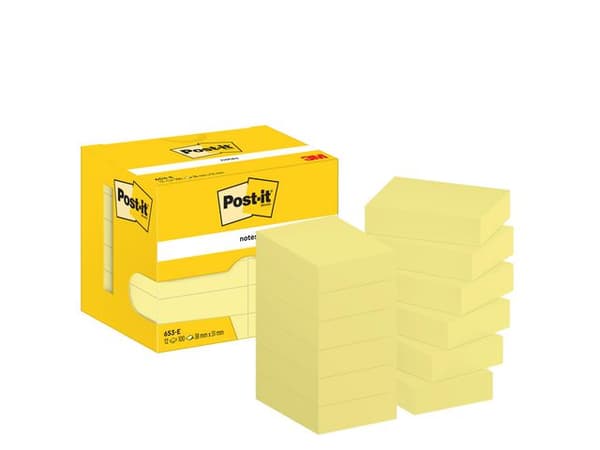 Notes POST-IT 38x51mm gul 12st