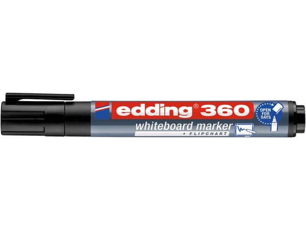Whiteboardpenna EDDING 360 svart 10st