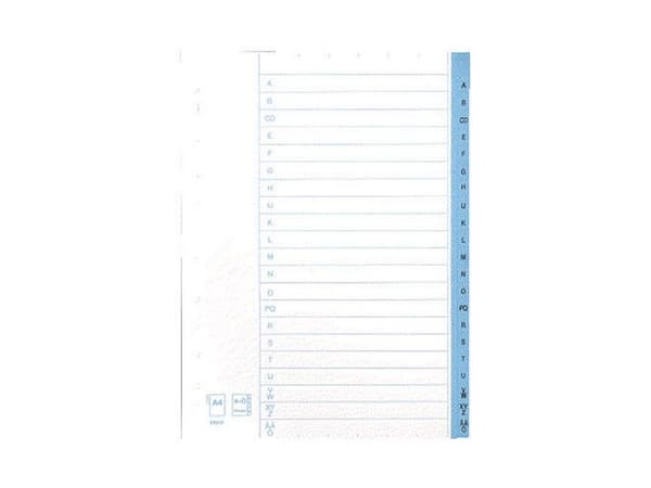 Pappersregister A4 A-Ö 10/fp