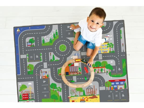 Lekmatta bilar stor 180x130 cm