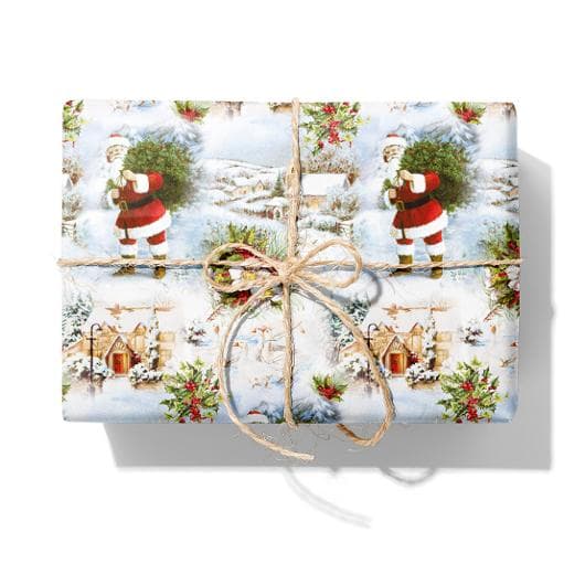 Julpapper White Christmas 57cmx154m
