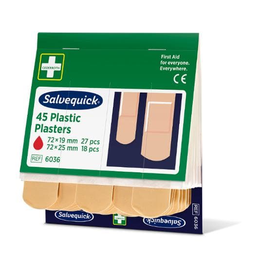Plåster SALVEQUICK refill plast 45/fp 6st