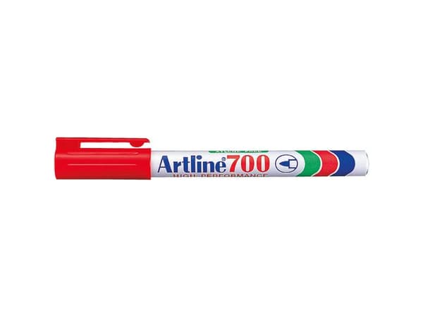 Märkpenna ARTLINE 700 perm. 0,7mm röd 12st