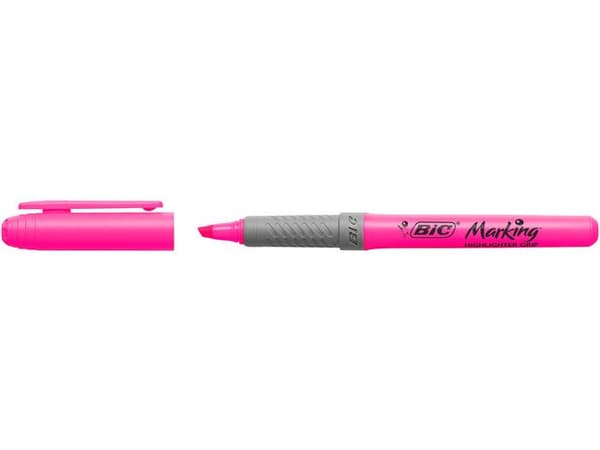 Överstrykningspenna BIC Grip Rosa 12st