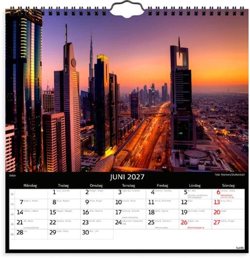 Väggkalender Skylines 2027