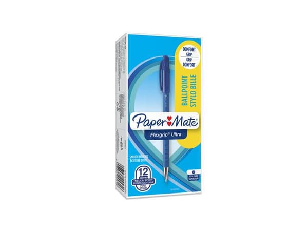 Kulpenna PAPER MATE FlexGrip Cap 1,0 blå 12st