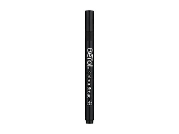 Fiberpenna BEROL Broad svart 12/fp