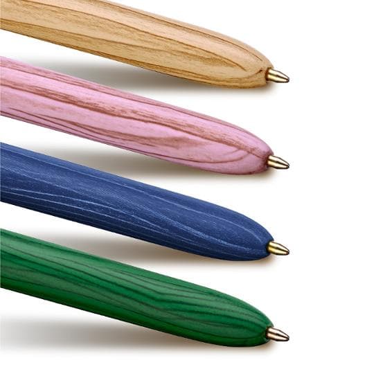 Kulpenna BIC 4 Colours Wood 1mm 12st