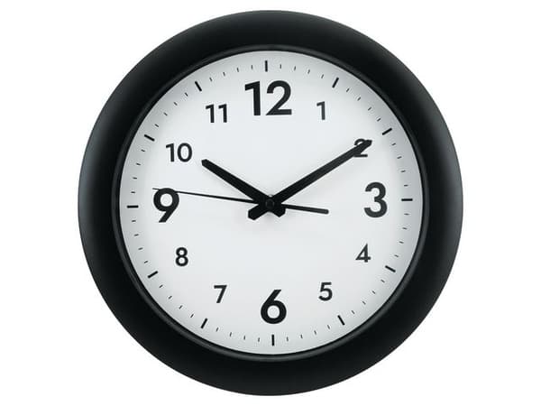 Väggur Easytime Ø30cm svart