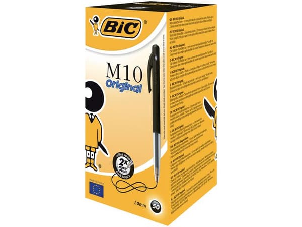 Kulpenna BIC Clic M10 1,0 svart BCL 50st