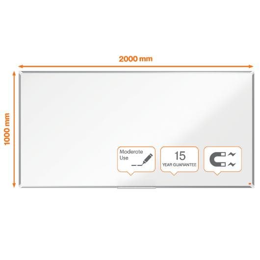 Whiteboard Premium Plus Stål 200x100cm