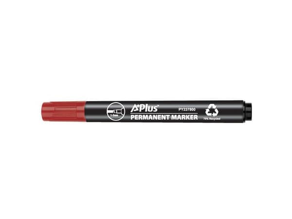 Märkpenna A PLUS eco sned 1-5mm röd 10st