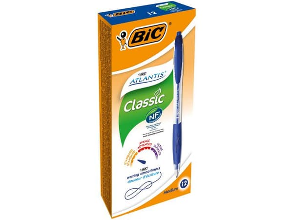 Kulpenna BIC Atlantis Classic 1,0 blå 12st