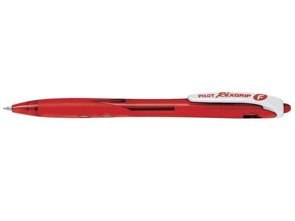 Kulpenna PILOT RexGrip fine 0,7 röd 10st