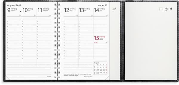 Kalender Prestige de luxe 2027 svart