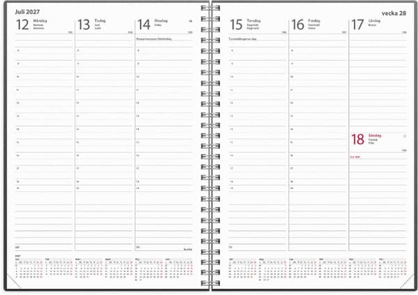 Kalender Weekly A5 2027 beige