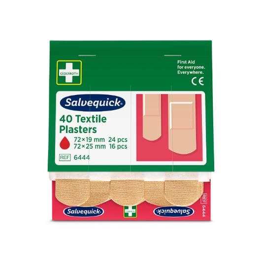 Plåster SALVEQUICK refill textil 40/fp 6st
