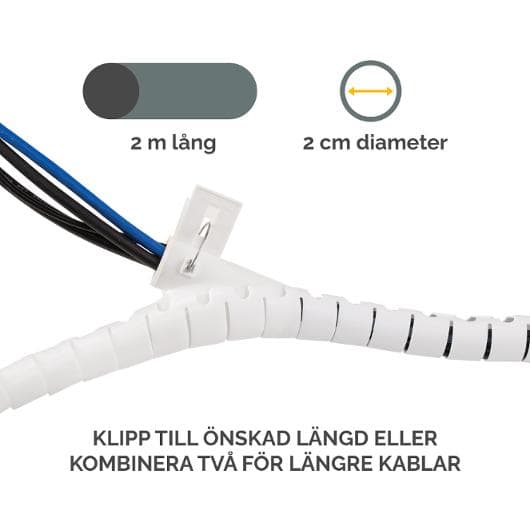 Kabelsamlare FELLOWES CableZip vit