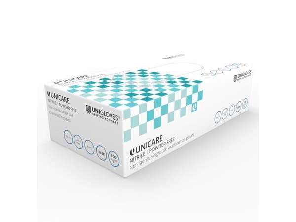 Nitrilhandske UNICARE blå XL 100/fp