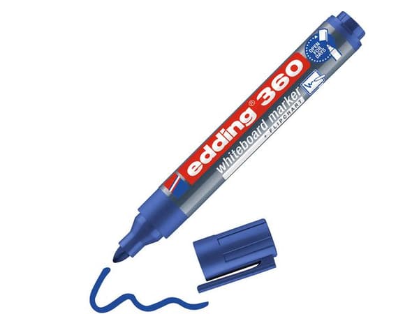Whiteboardpenna EDDING 360 blå 10st