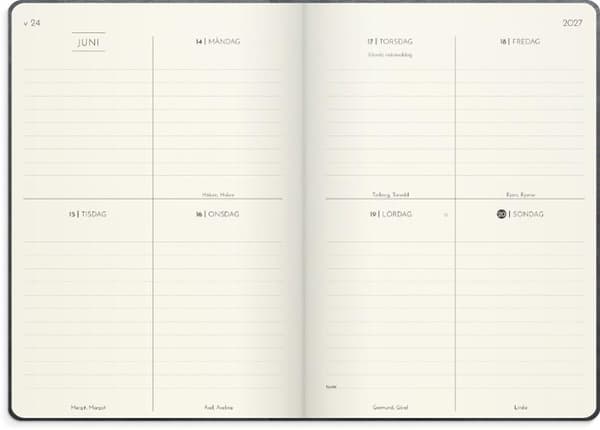 Kalender Weekly Deluxe 2027