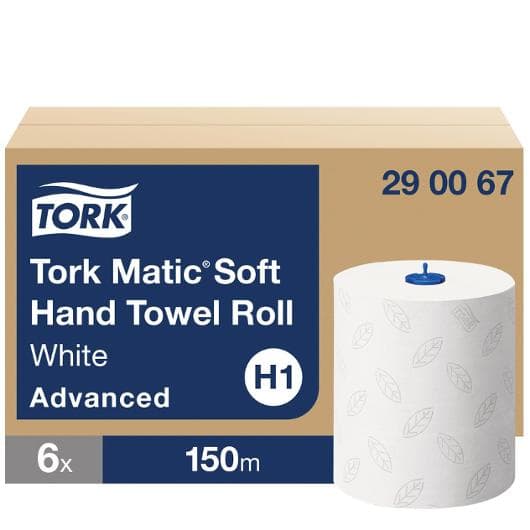 Handduk TORK Adv H1 vit 150m 6st