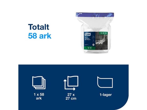 Våtservett TORK Refill PreW14 hand 58/fp