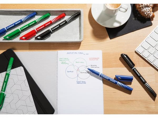 Fineliner STABILO Sensor 0,3mm svart 10st