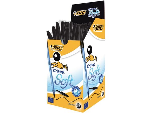 Kulpenna BIC Cristal Soft 1,2 svart 50st