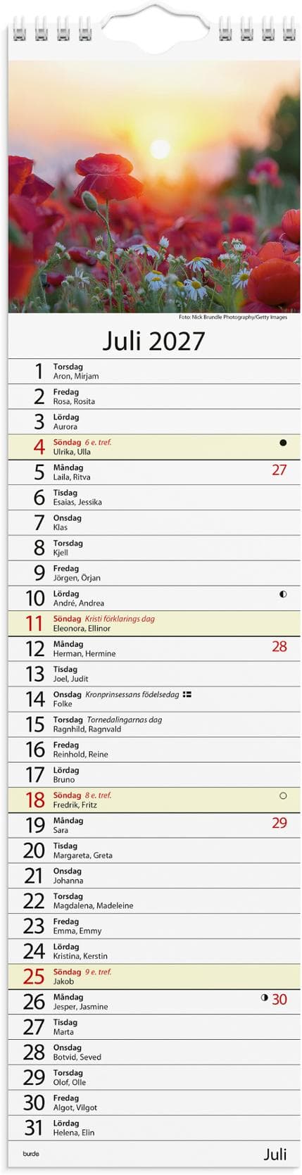 Väggkalender Lilla Hemkalendern 2027