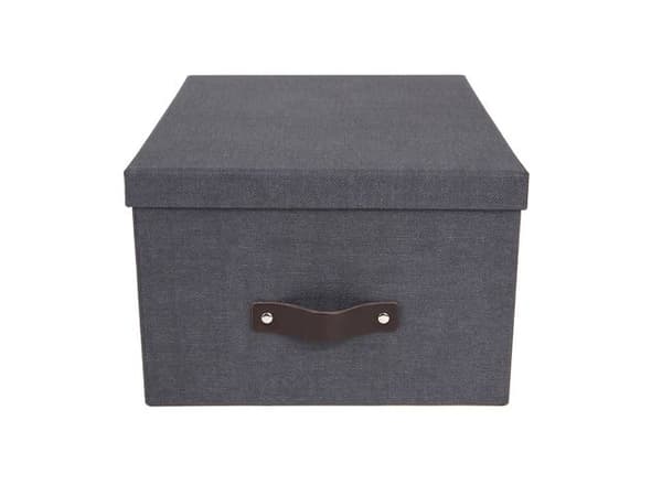 Förvaringsbox m.lock kartong Svart