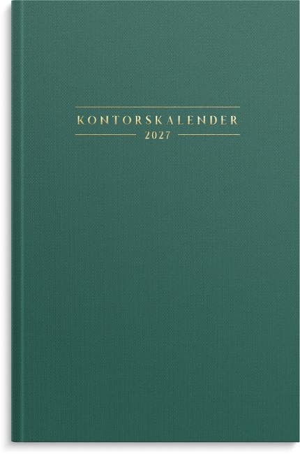 Kontorskalender 2027 grön