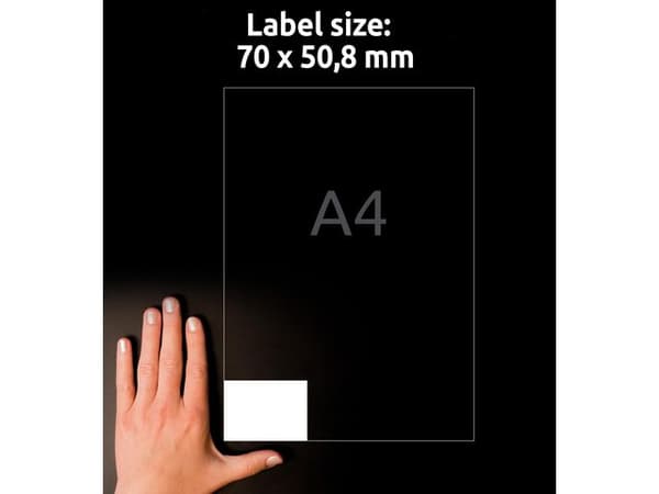 Etikett AVERY 70x50,8mm 1500/fp