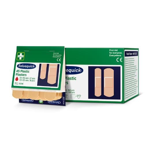 Plåster SALVEQUICK refill plast 45/fp 6st